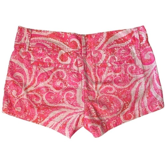 Lilly Pulitzer The Walsh Shorts Pink Swirl Size 0 - Picture 4 of 8